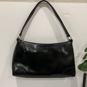 Monsac black leather handbag